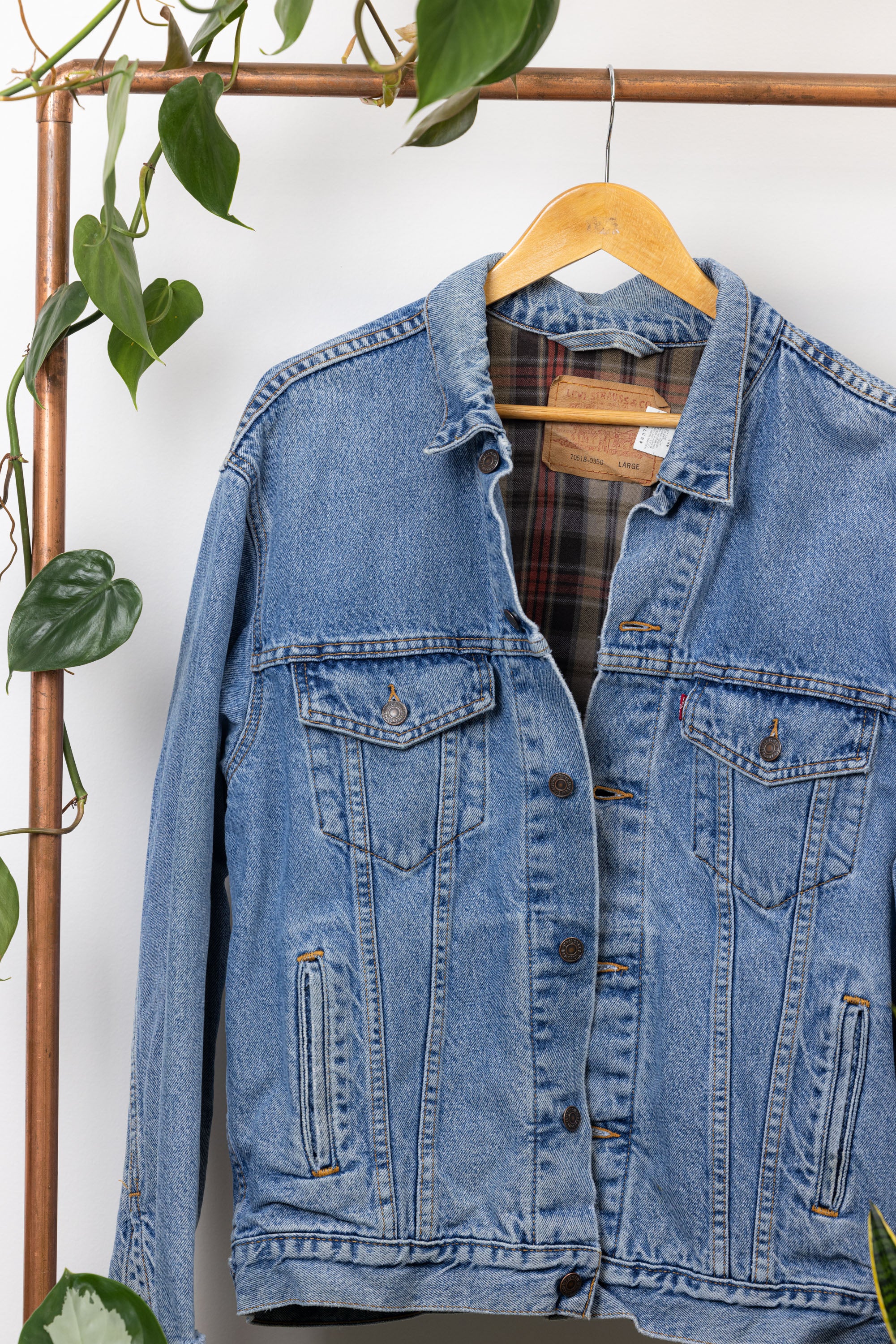 Flannel lined denim hot sale jacket womens